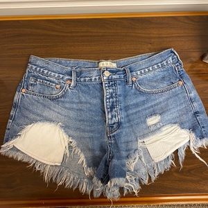 Free People Good Vibrations Denim Shorts